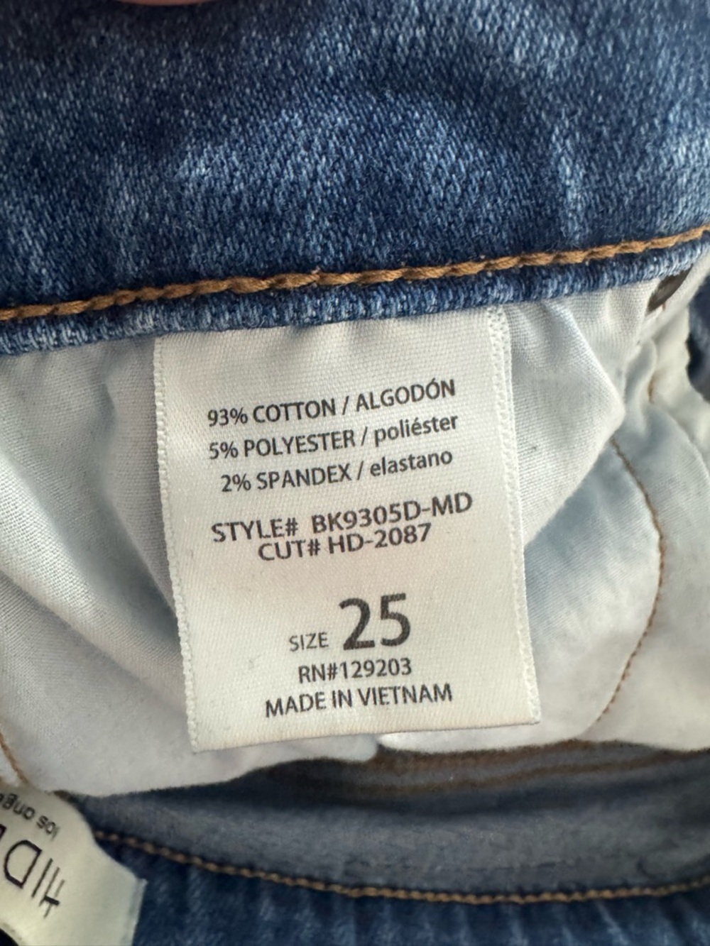 Hidden Logan Dad Cargo Wide Leg Jeans Size 25 Medium Wash - Picture 15 of 16